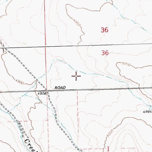 Topographic Map of Hollister Division, ID