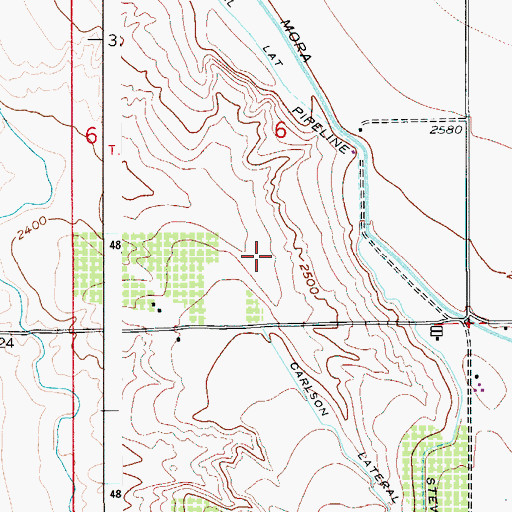 Topographic Map of Huston Division, ID