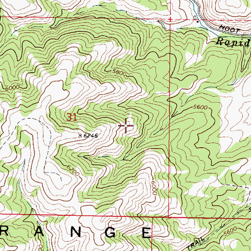 Topographic Map of Inkom Division, ID