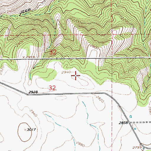 Topographic Map of Kamiah Division, ID