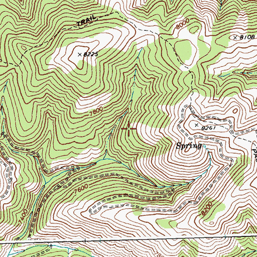 Topographic Map of Ketchum Division, ID