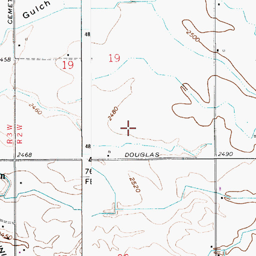 Topographic Map of Middleton Division, ID