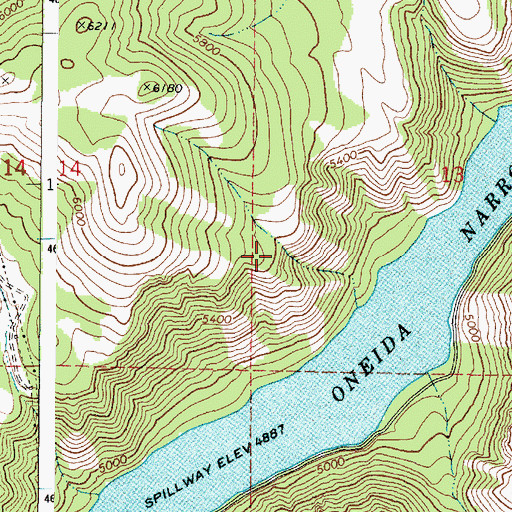 Topographic Map of Mink Creek Division, ID