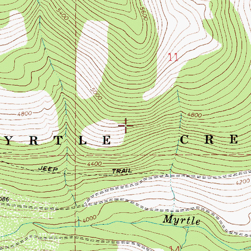 Topographic Map of South and West Boundary Division, ID
