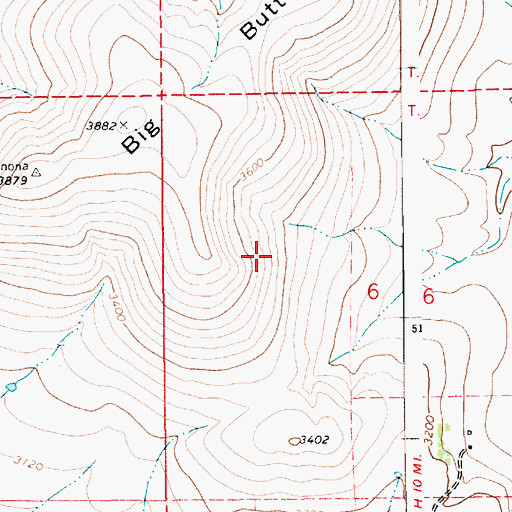 Topographic Map of Nez Perce Division, ID