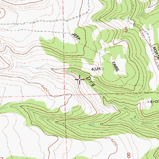 Topographic Map of Oakley Division, ID