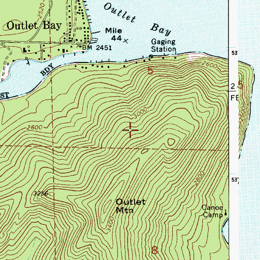 Topographic Map of Priest River Division, ID