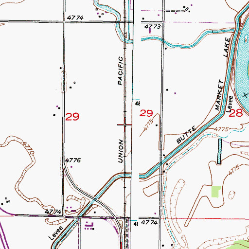 Topographic Map of Roberts Division, ID