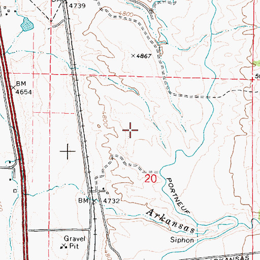 Topographic Map of South Bannock Division, ID