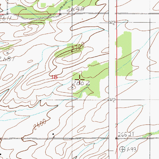 Topographic Map of Tensed Division, ID