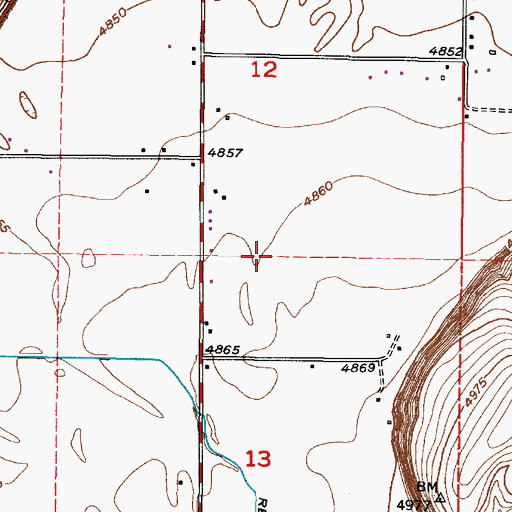 Topographic Map of Rexburg Division, ID