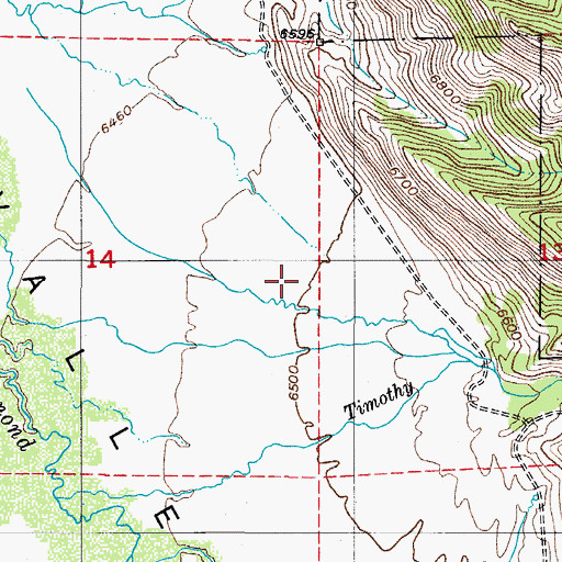 Topographic Map of Wayan Division, ID