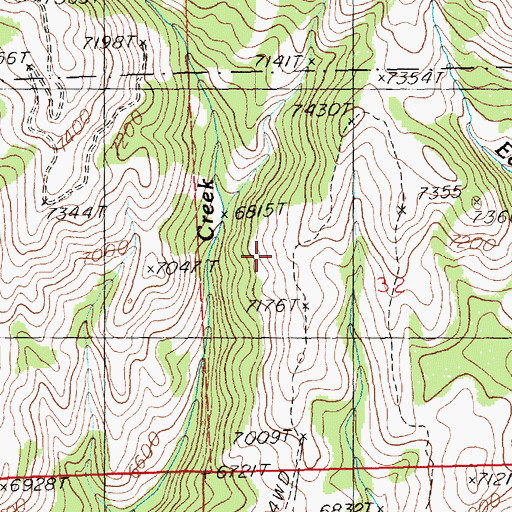 Topographic Map of West Camas Division, ID