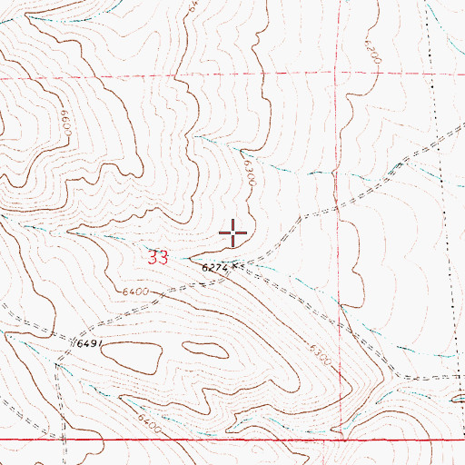Topographic Map of West Clark Division, ID