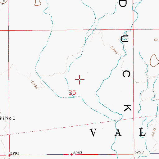 Topographic Map of Duck Valley Division, ID