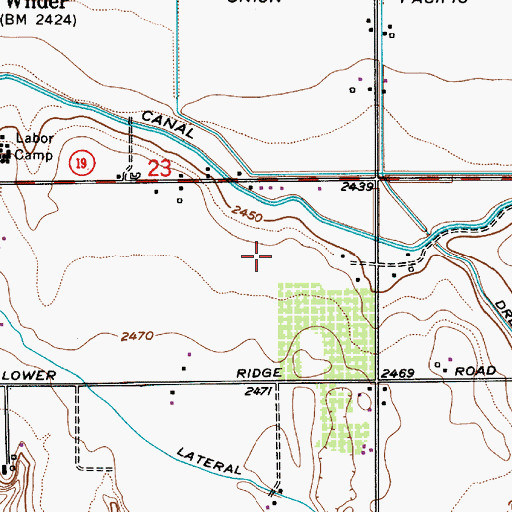 Topographic Map of Wilder Division, ID