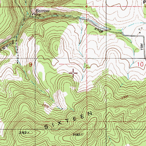 Topographic Map of Worley Division, ID