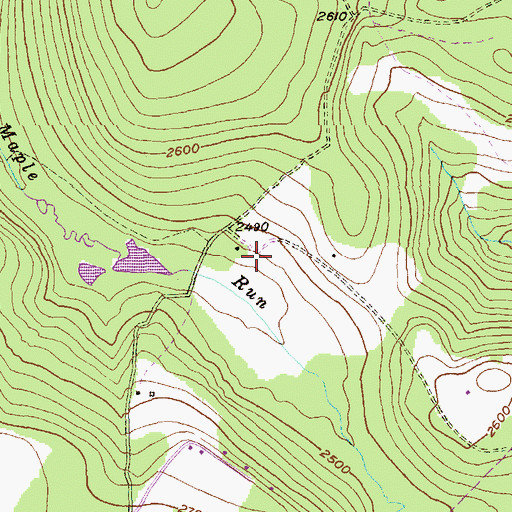 Topographic Map of Blackburn Cemetery, WV