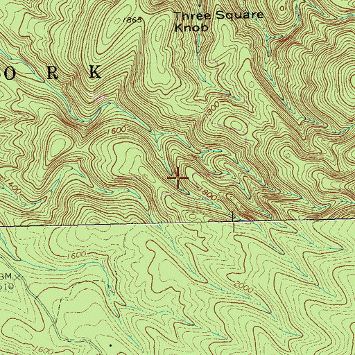 Topographic Map of Burlington Cemetery, WV