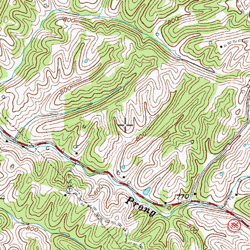 Topographic Map of Northwest Anderson Division, KY