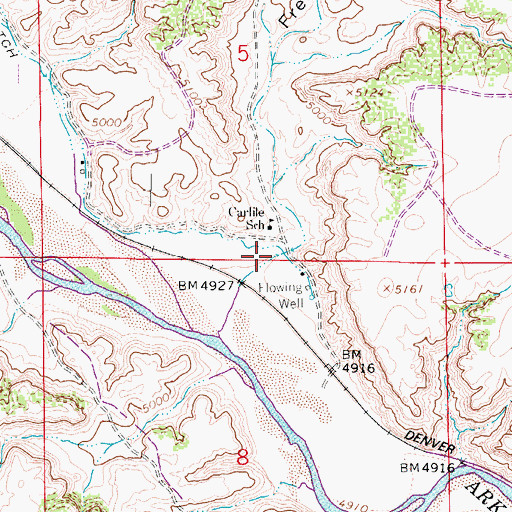 Topographic Map of Fred Rohr Gulch, CO