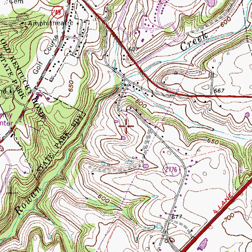 Topographic Map of Bardstown Division, KY