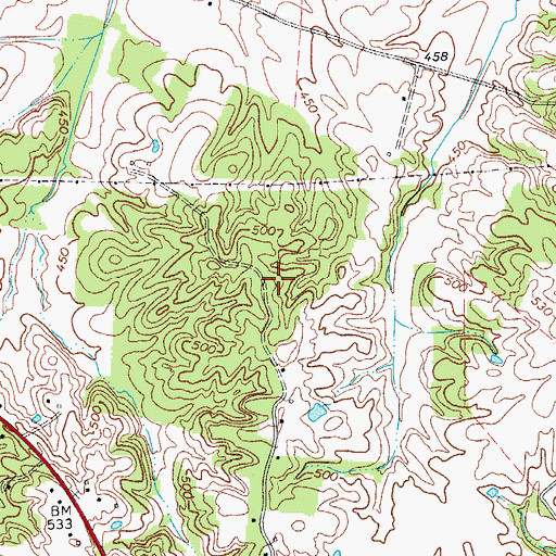 Topographic Map of Beaver Dam Division, KY