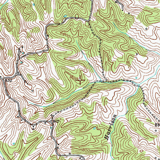 Topographic Map of Berry Division, KY
