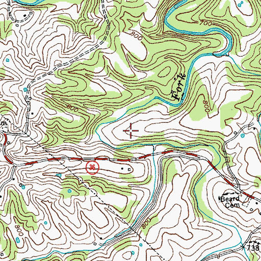 Topographic Map of Berry West Division, KY