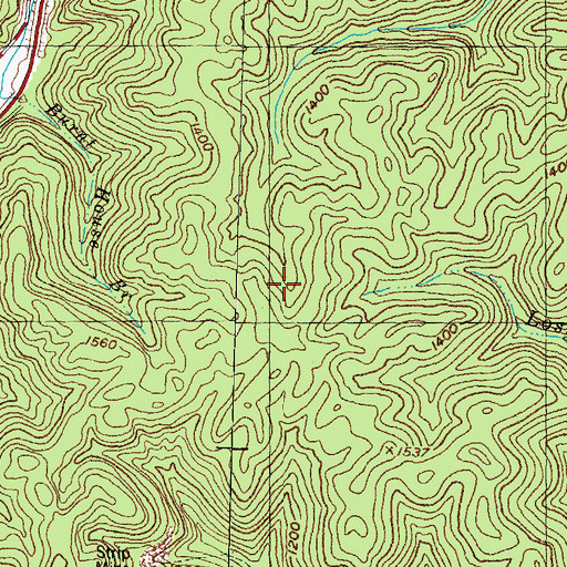 Topographic Map of Big Creek Division, KY