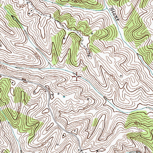 Topographic Map of Brooksville Division, KY