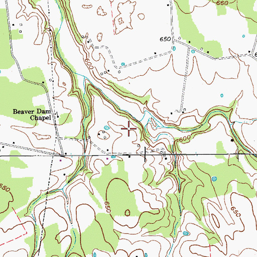 Topographic Map of Brownsville Division, KY