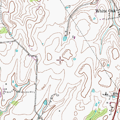 Topographic Map of Bryantsville Division, KY