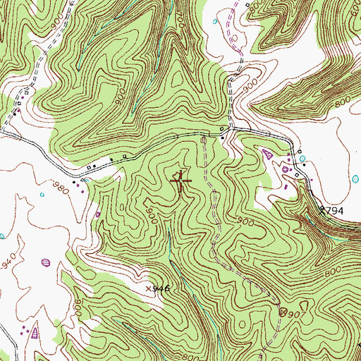Topographic Map of Buffalo Division, KY