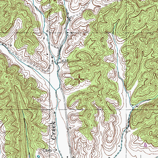 Topographic Map of Burkesville Division, KY