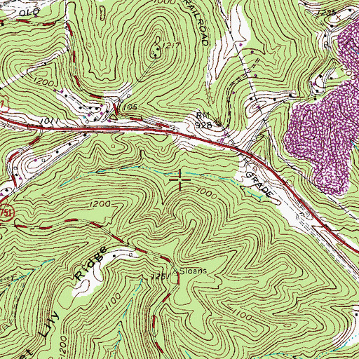 Topographic Map of Burnside Division, KY