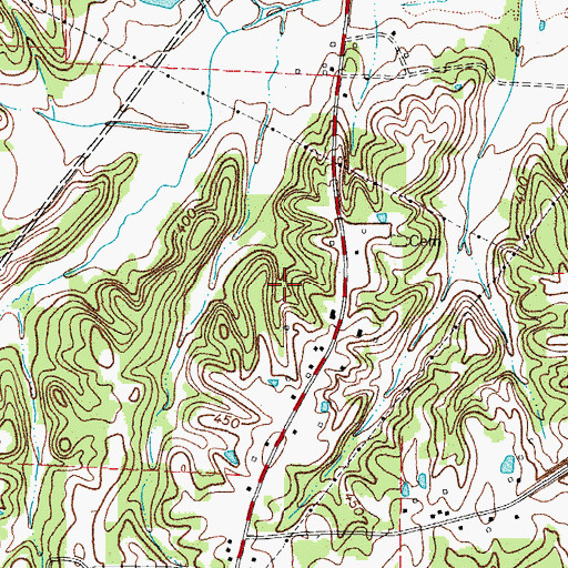 Topographic Map of Calvert City Division, KY
