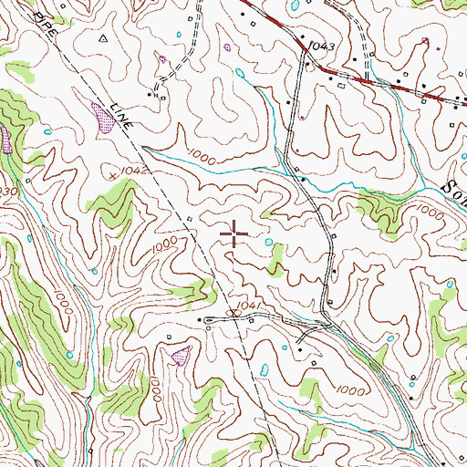 Topographic Map of Carlisle Division, KY