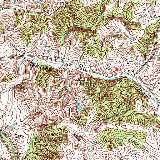 Topographic Map of Carrollton Division, KY