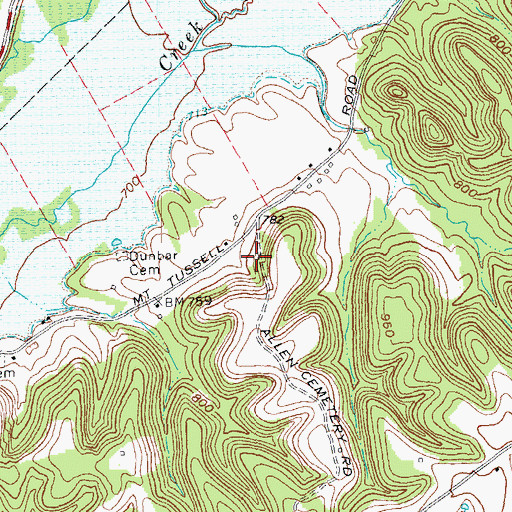 Topographic Map of Casey Creek Division, KY