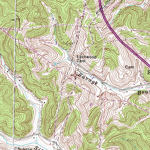 Topographic Map of Catlettsburg Division, KY