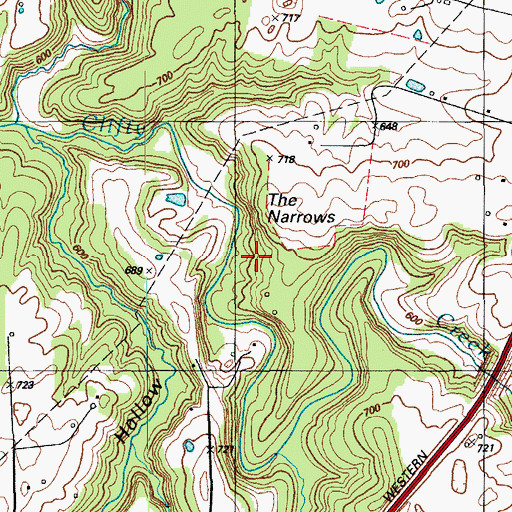 Topographic Map of Clarkson Division, KY