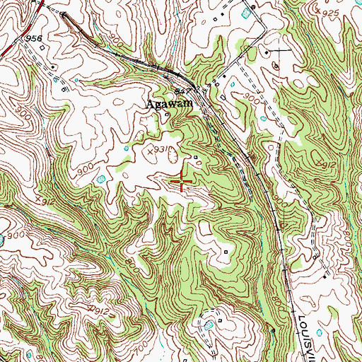 Topographic Map of Southeast Clark Division, KY