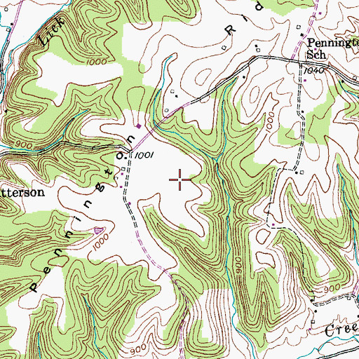 Topographic Map of Clementsville Division, KY