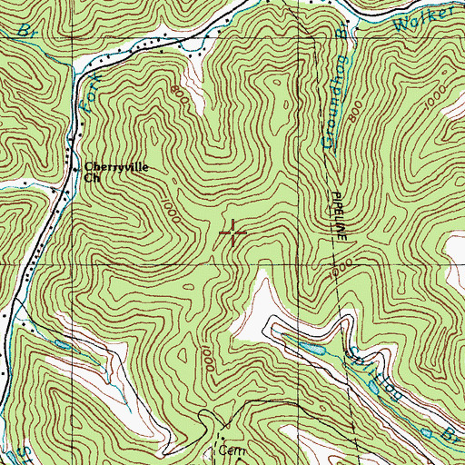 Topographic Map of Clifford Division, KY