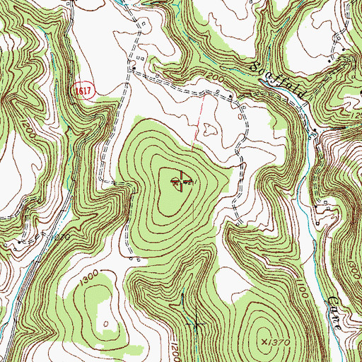 Topographic Map of Conway Division, KY
