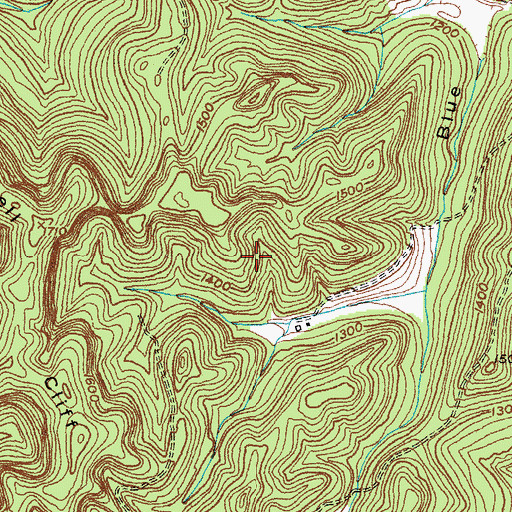 Topographic Map of Coopersville Division, KY