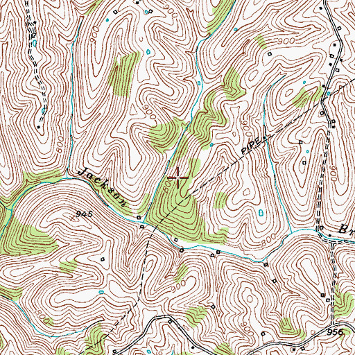 Topographic Map of Cottonburg-Valley View Division, KY