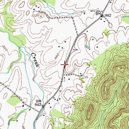 Topographic Map of Crab Orchard Division, KY
