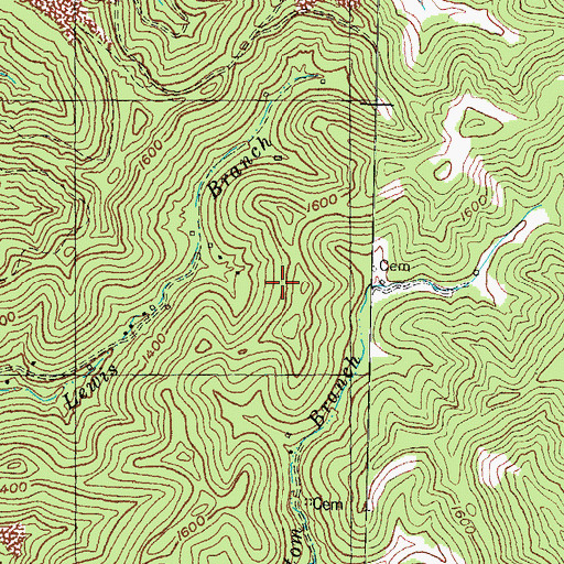 Topographic Map of Cutshin Division, KY